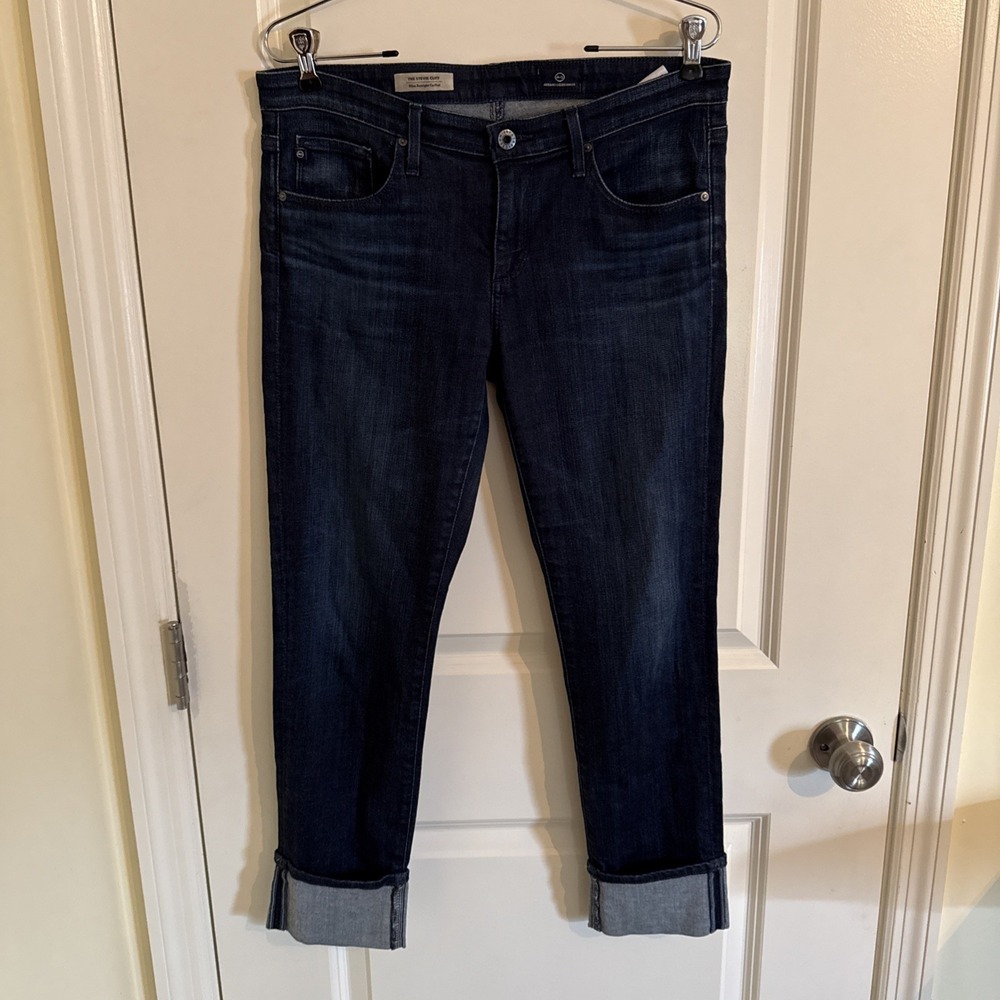 AG Adriano Goldschmied Jeans Women's The Stevie Cuff 29 Dark Wash Stretch